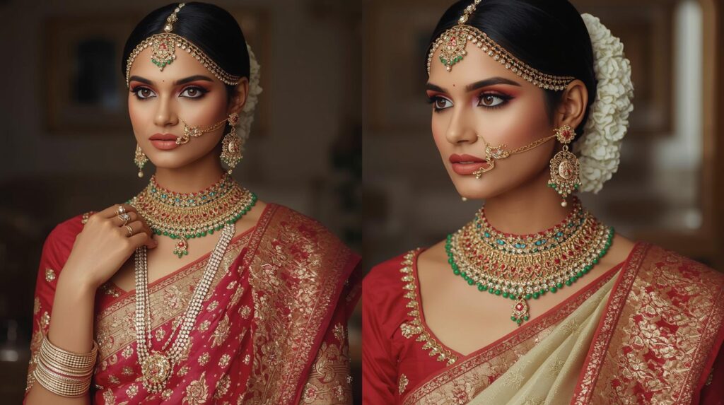 Matching Jewellery with Sarees_ Style Secrets for Indian Brides (1)